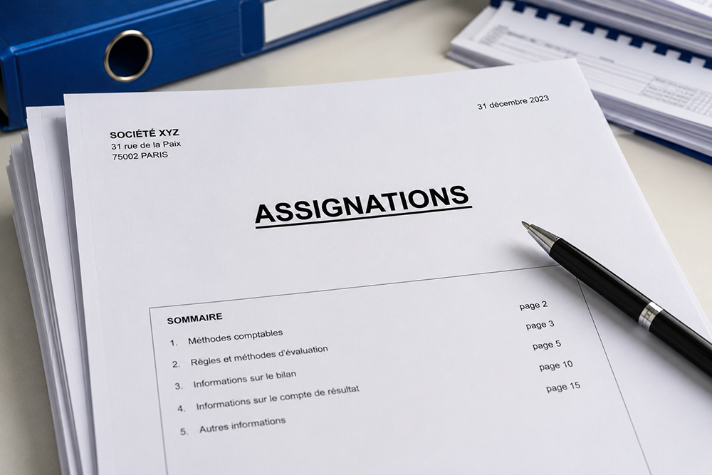 Traduction assermentée — ASSIGNATIONS