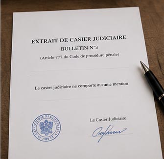 Traduction assermentée — CASIERS JUDICIAIRES