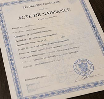 Traduction assermentée — ACTE DE NAISSANCE