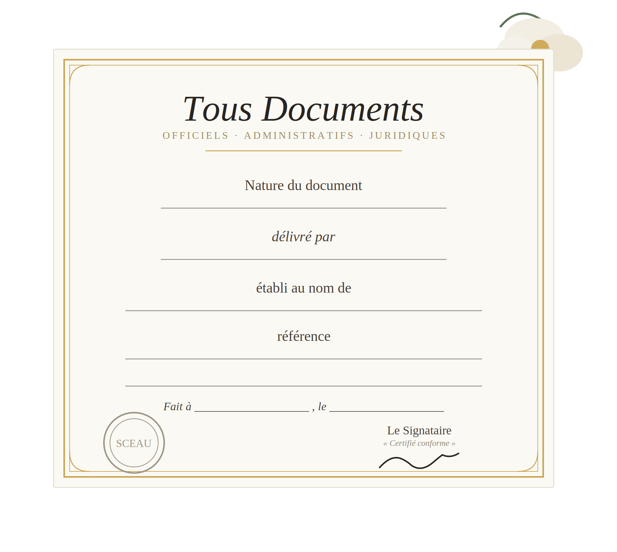 Traduction assermentée — DOCUMENTS